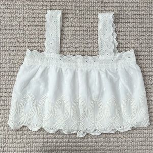 Summer eyelet cami tank top NWOT